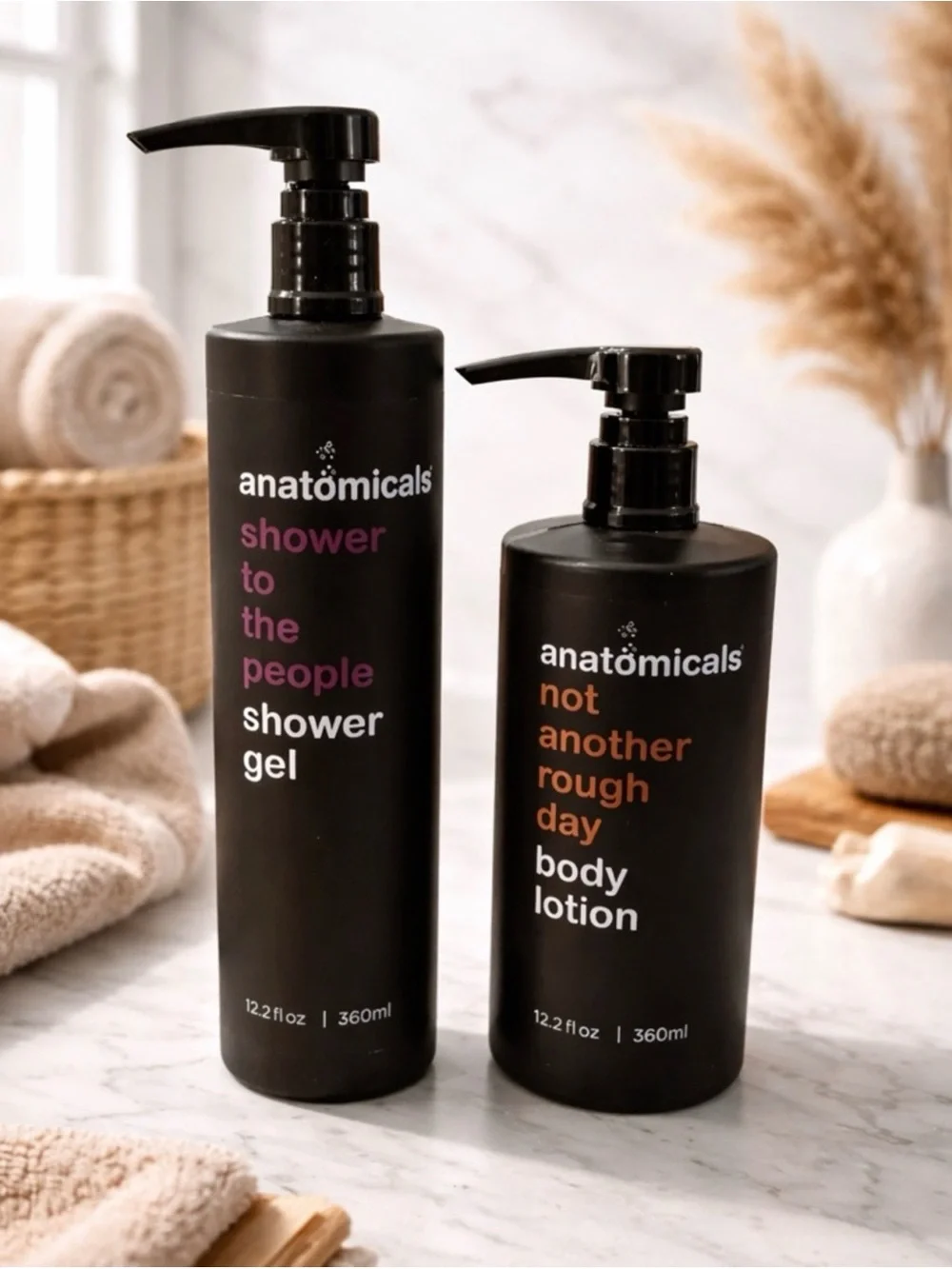 ✨ ANATOMICALS Shower Gel + Body Lotion Set | 12.2 oz Each | Spa Luxury Duo